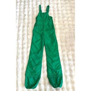 Vintage Alpine Designs Retro Ski Bib Overalls Snow Pants Small Bright Green 80s
